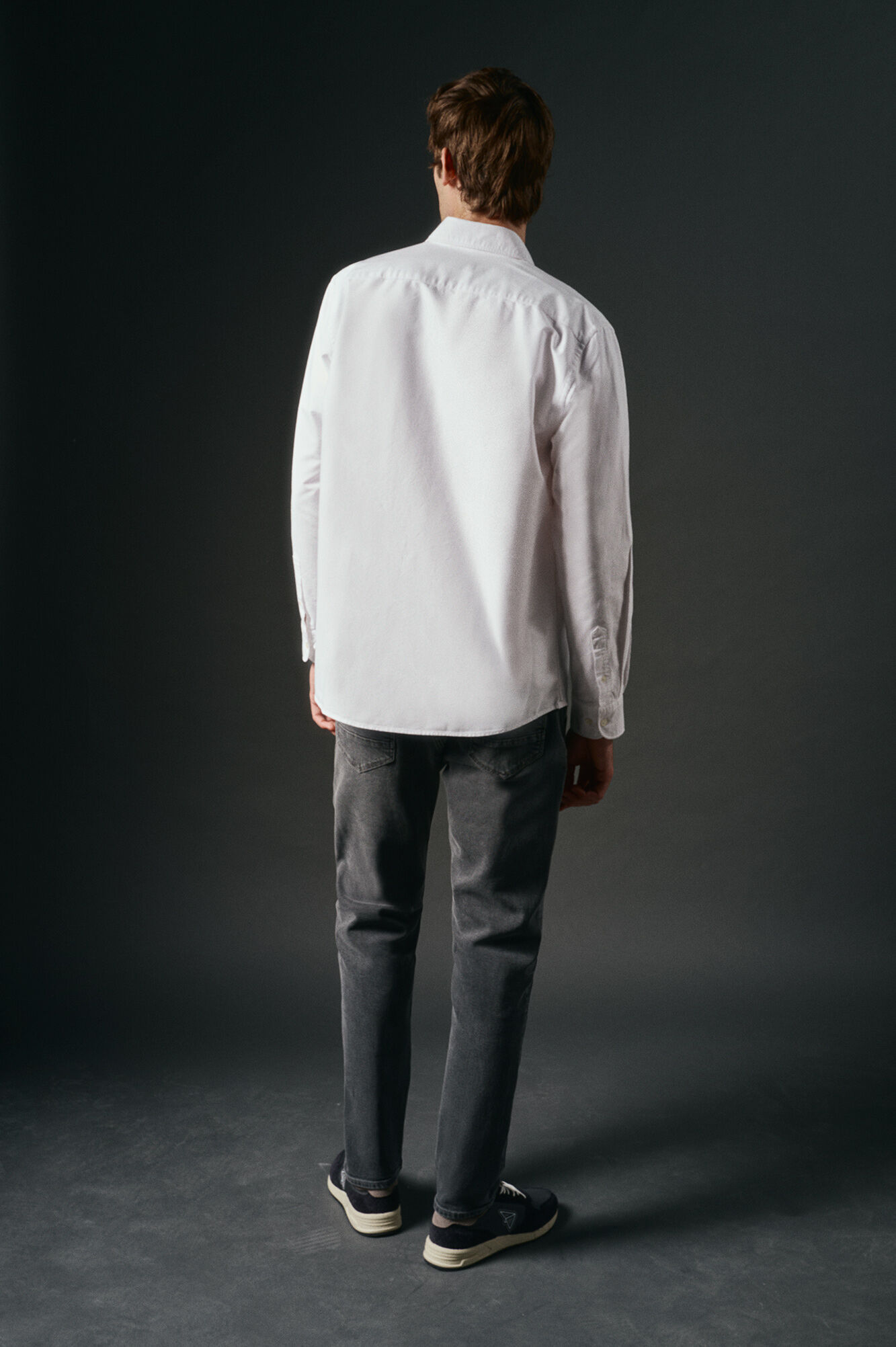 OOTO Camisa oxford liso Branco