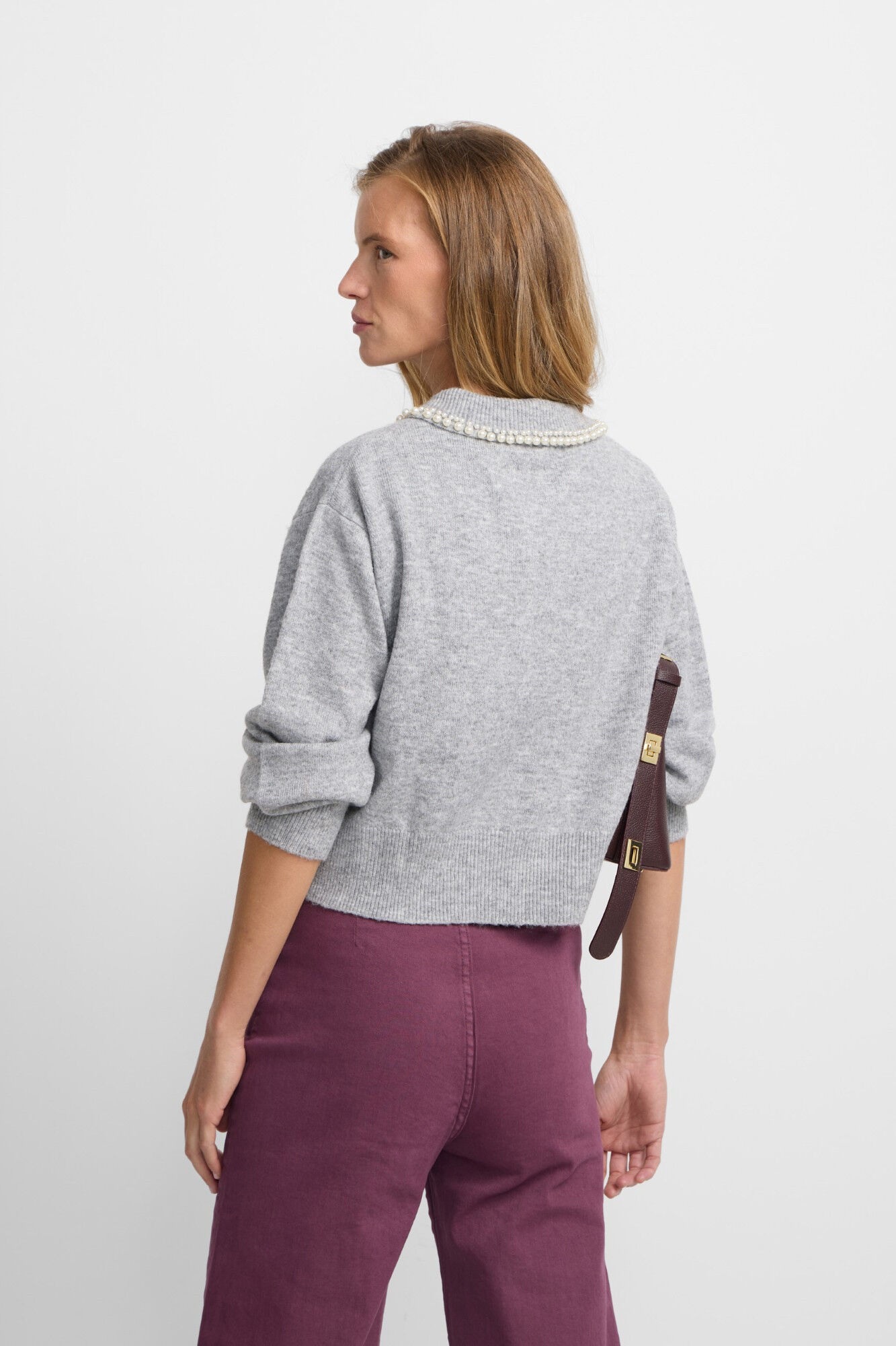 Silbon Camisola de gola polo Cinzento