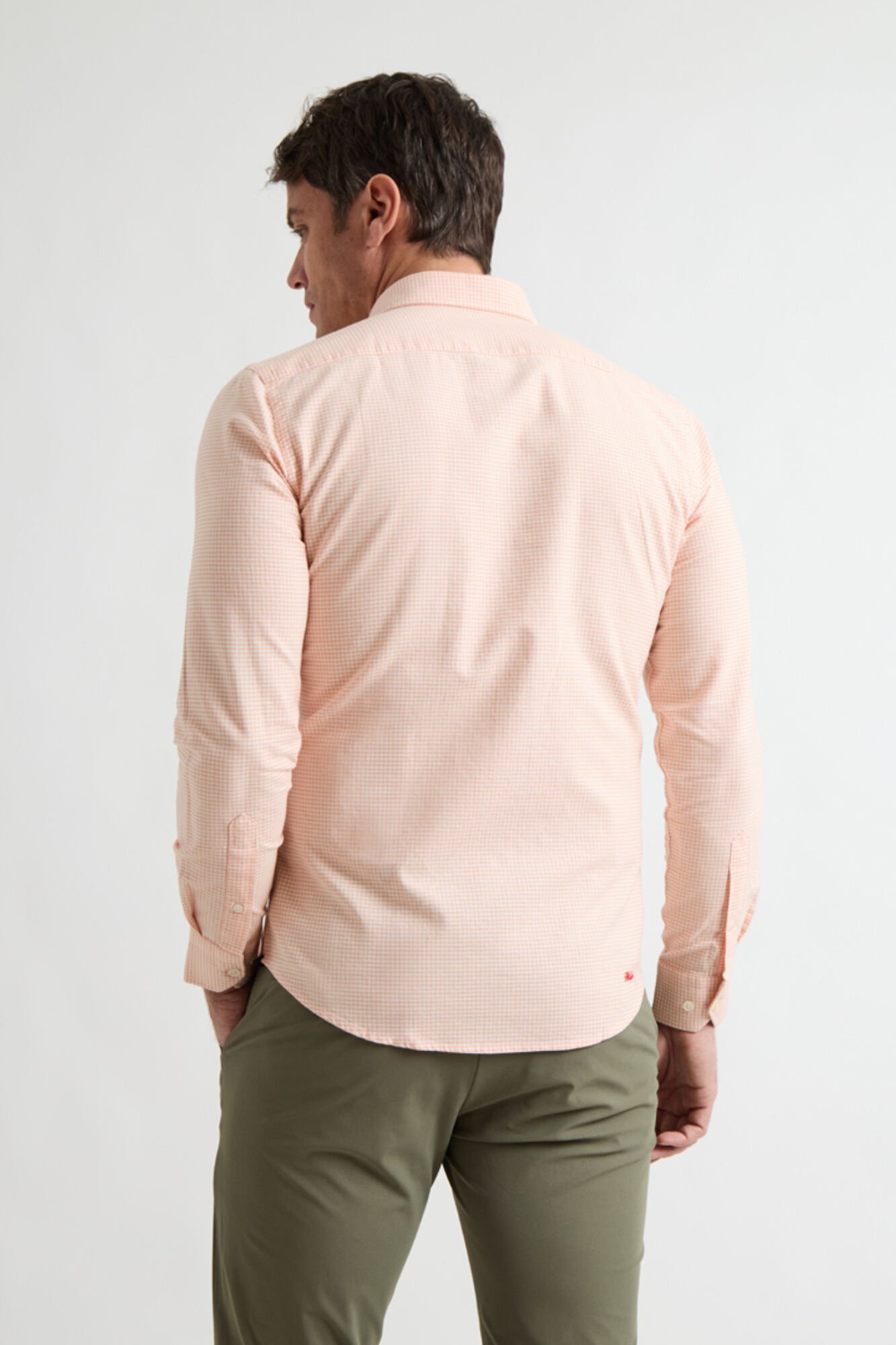 Williot Camisa mini xadrez Tencel Laranja