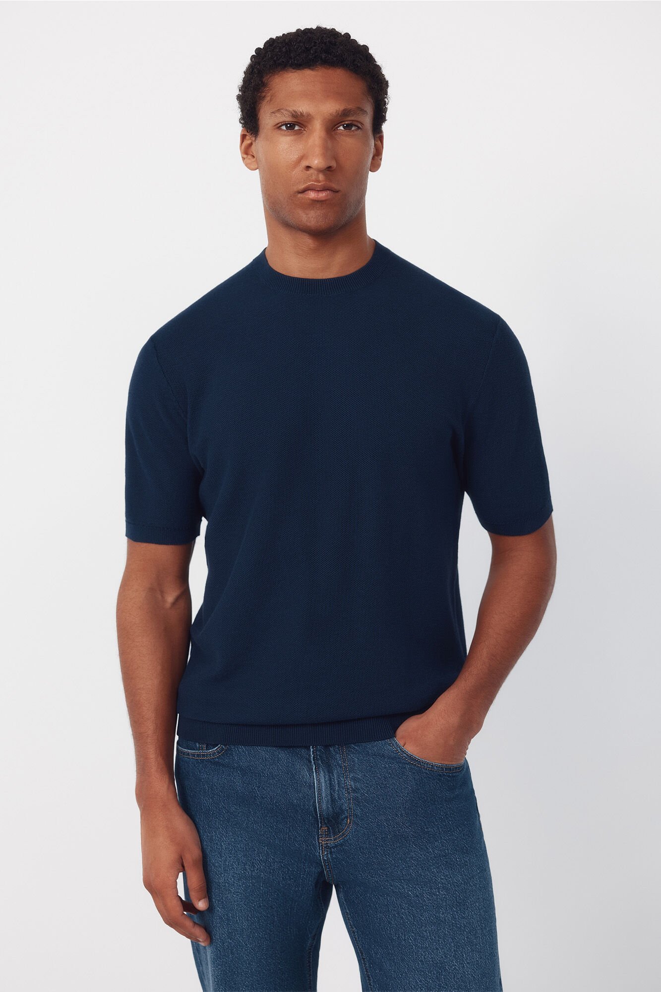 Cortefiel Basic short sleeve jersey T-shirt