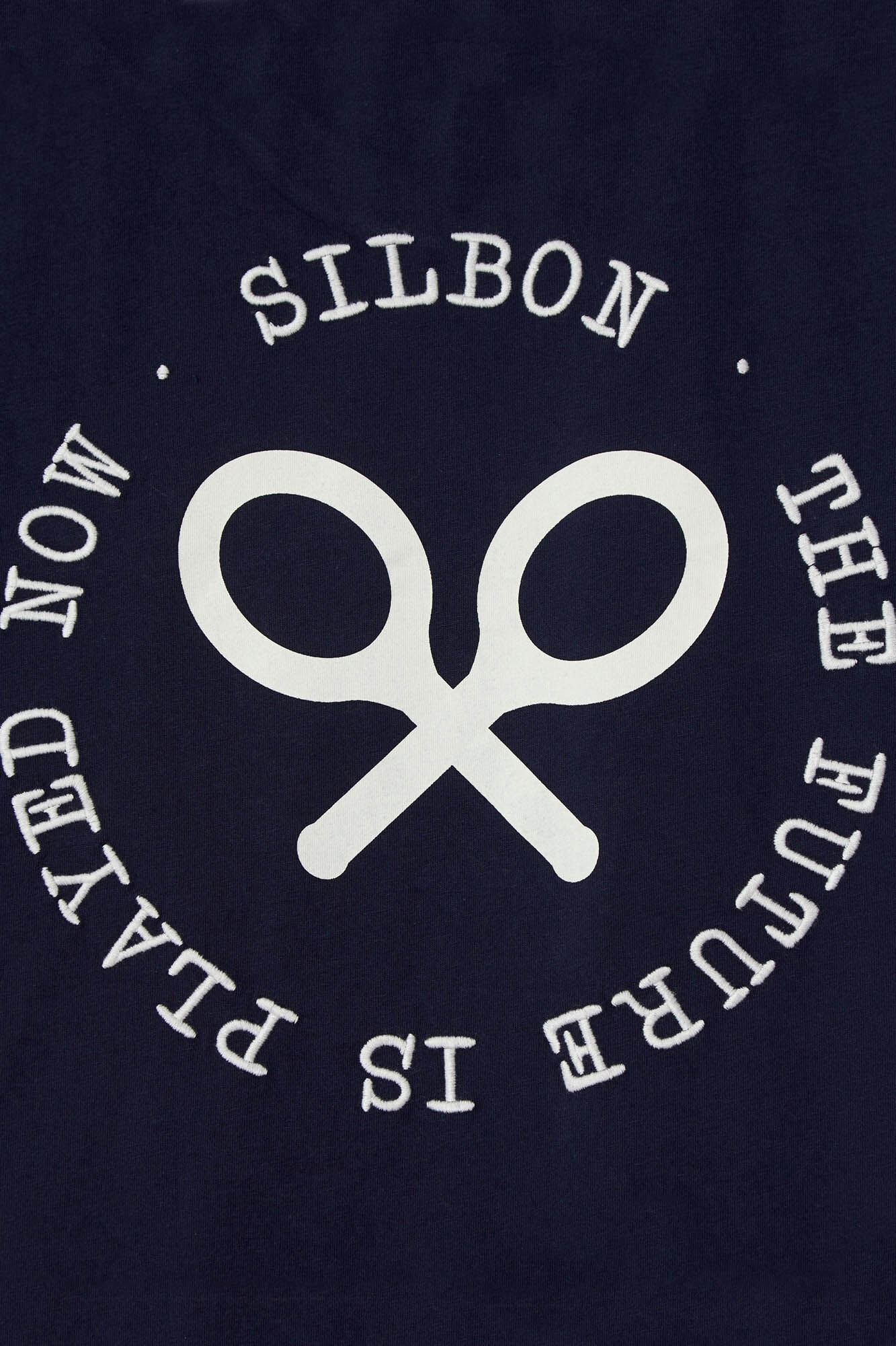 Silbon Navy blue Oxygen rackets T-shirt Navy