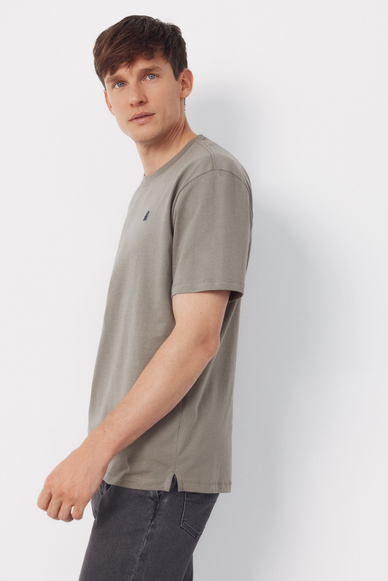 Cortefiel Basic T-shirt Kaki