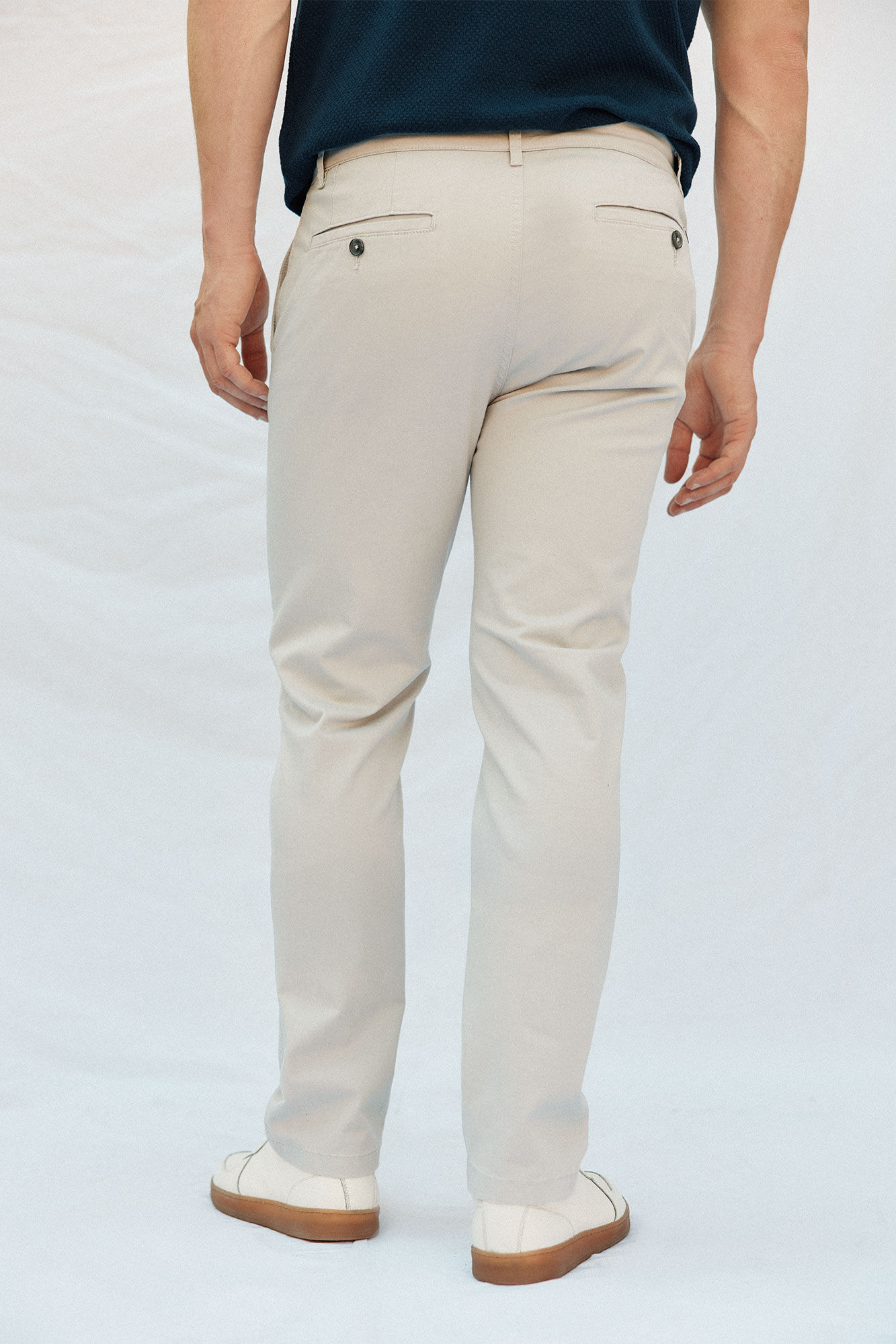 Cortefiel Regular fit lightweight chinos Grey