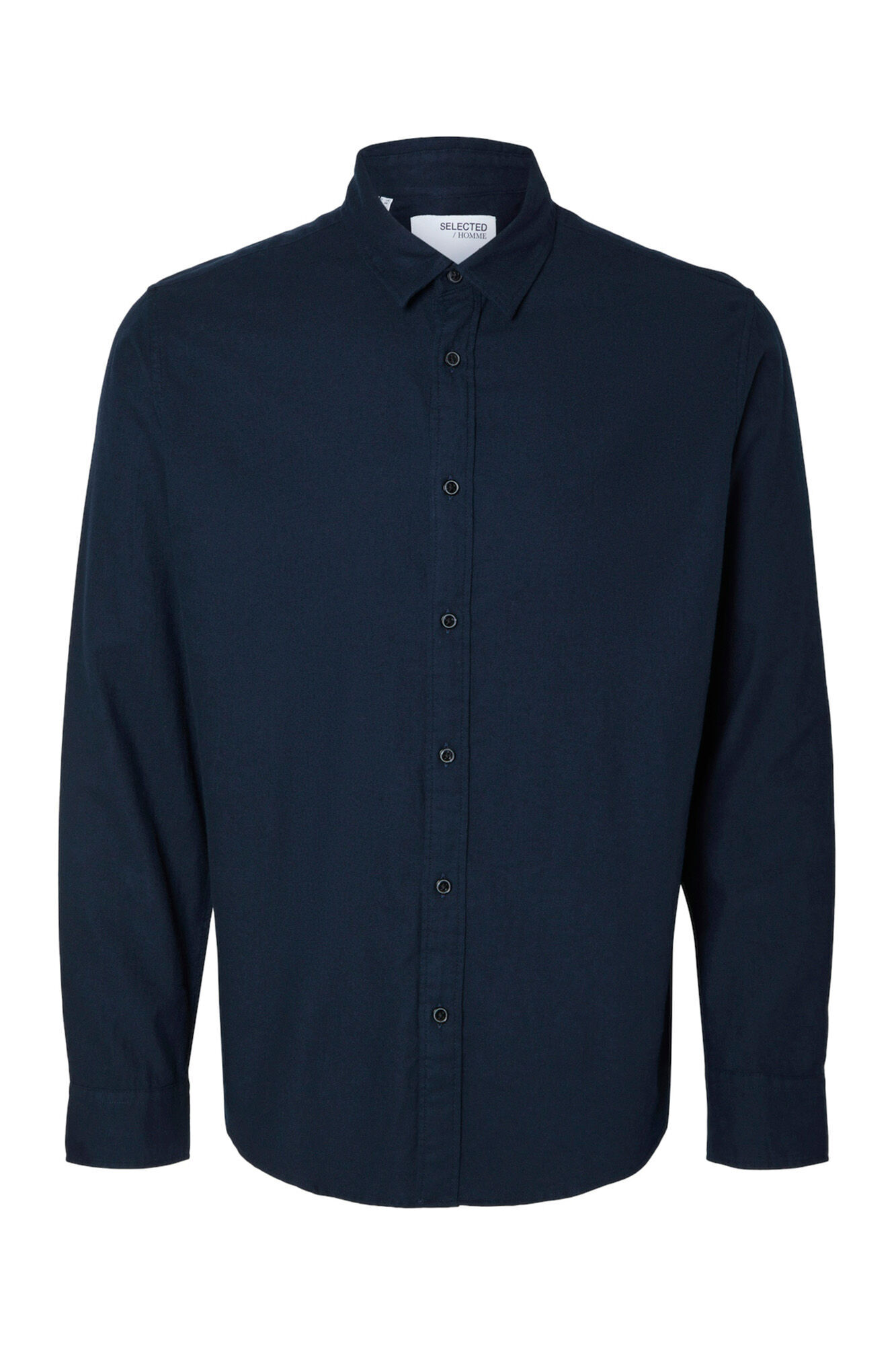 Selected Camisa de manga comprida com corte slim Azul