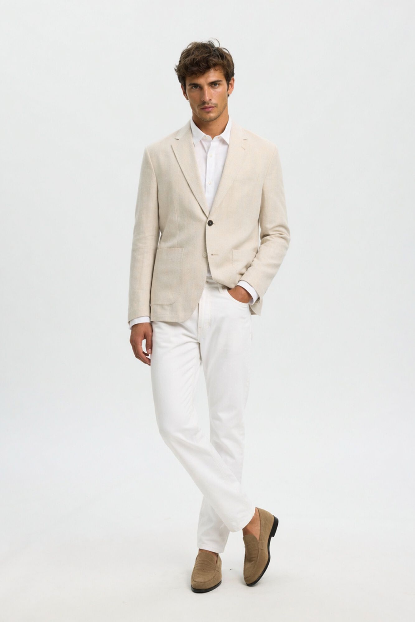 Selected Blazer de linho com lapela