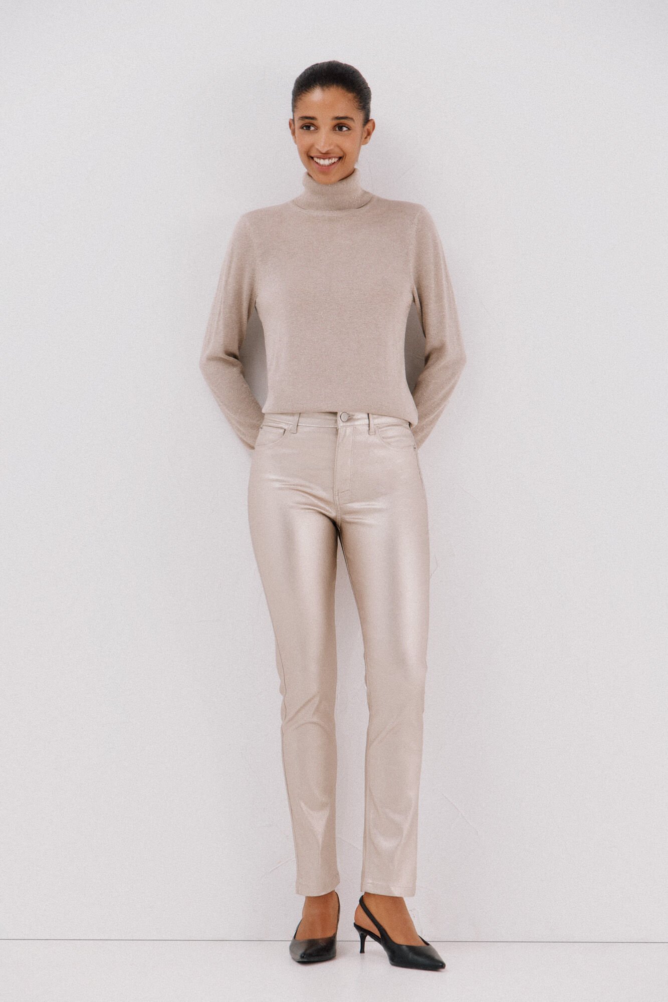 Cortefiel Sensational resin coated pants