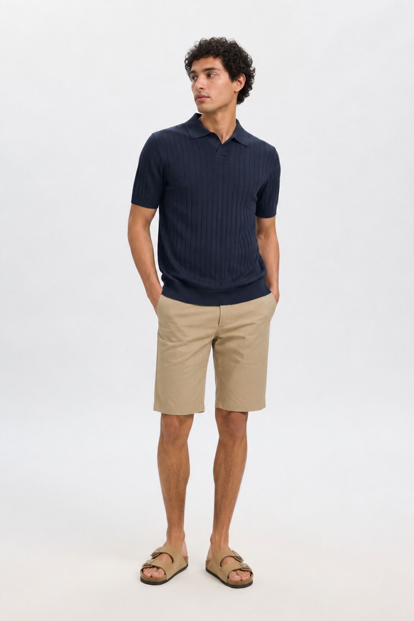 Selected Polo de punto canal&eacute;