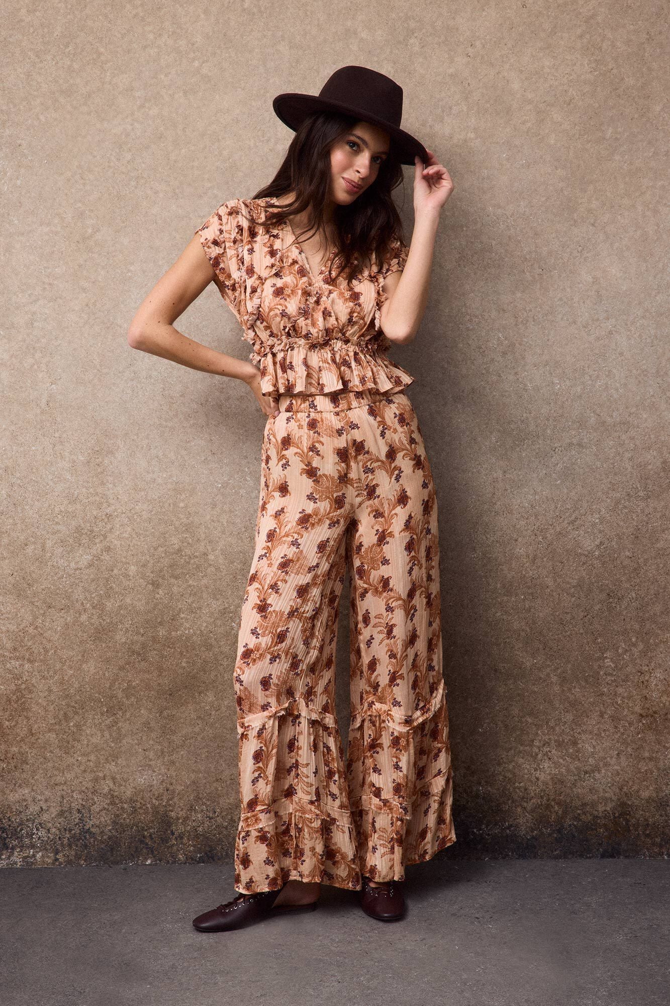 Slowlove Pantal&oacute;n fluido estampado