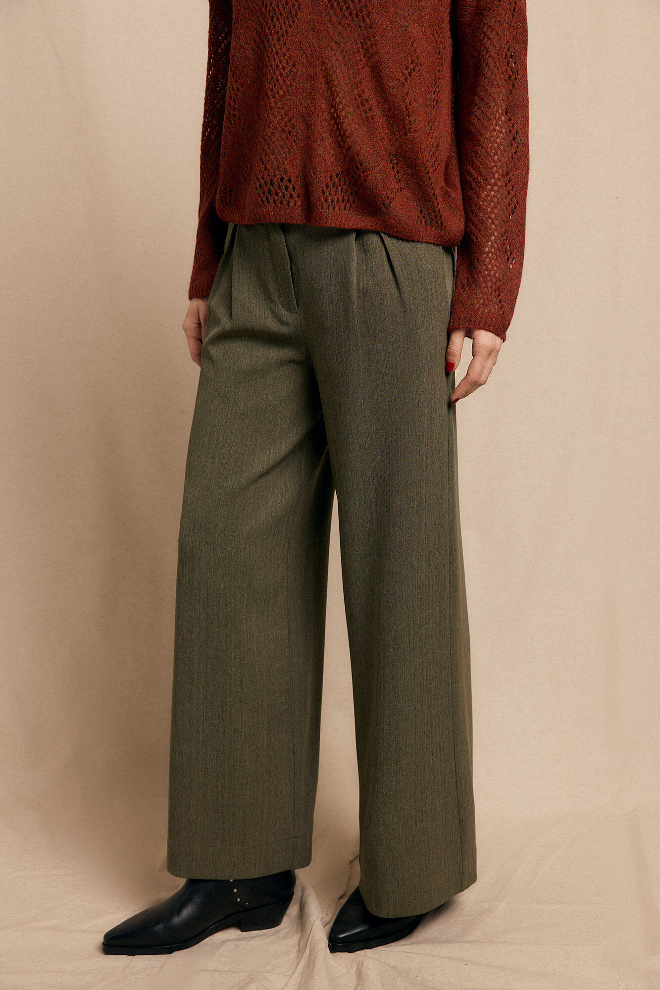 Slowlove Cal&ccedil;as plissadas rastejantes Verde