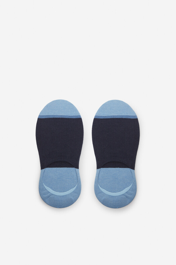 Cortefiel 2 pares meias invisíveis com coolmax Azul