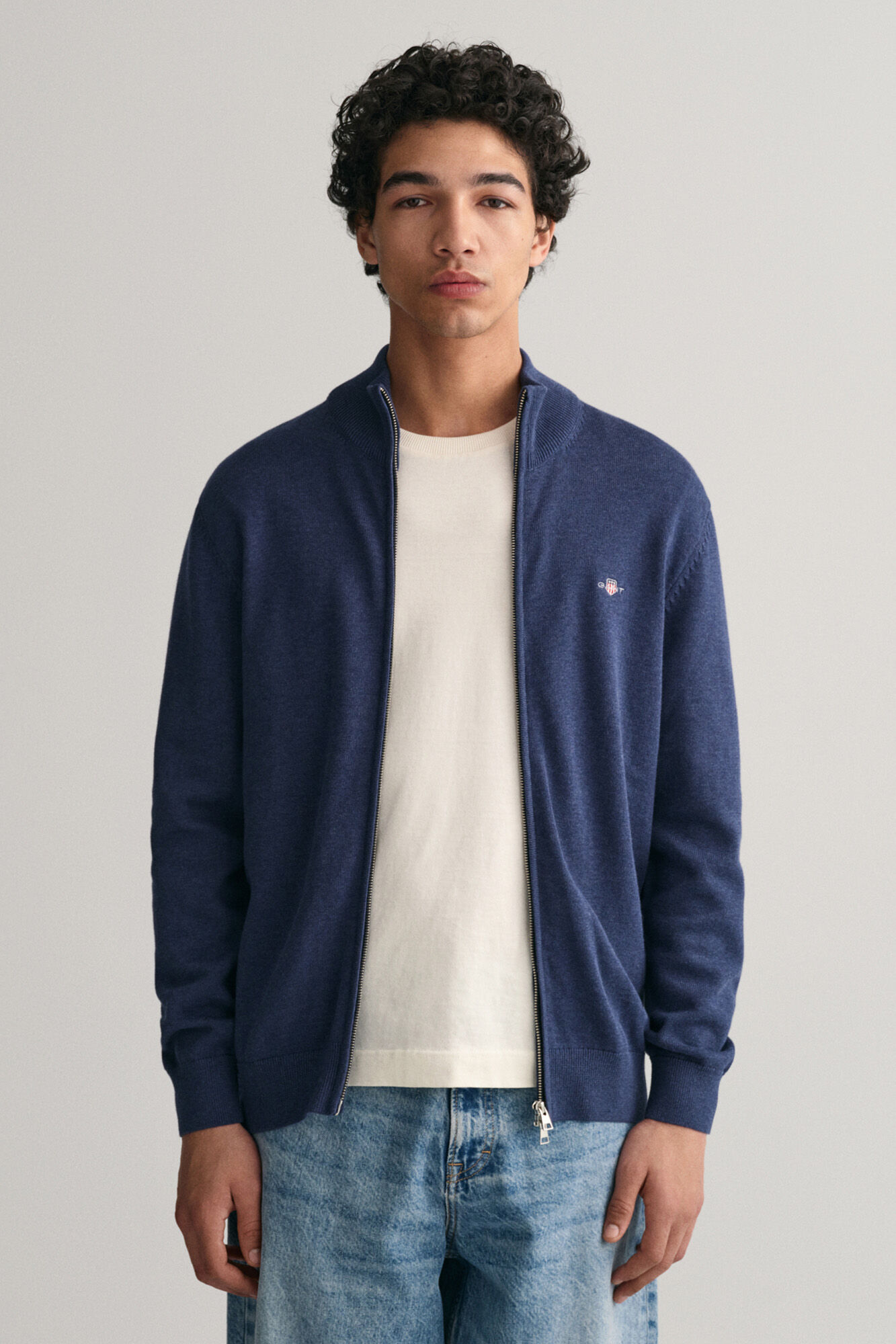 Gant Rebeca informal de algod&oacute;n con cremallera Azul