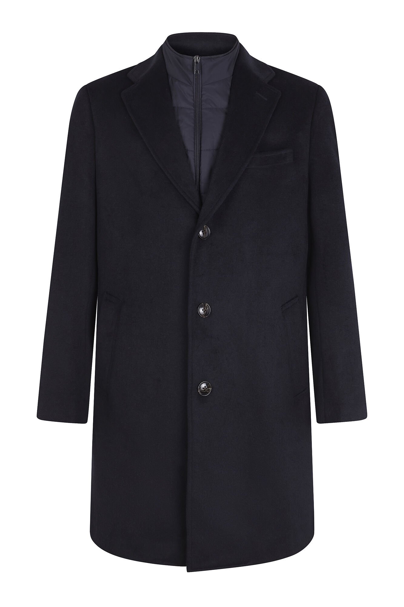 Cortefiel Abrigo sola vistas desmontables Azul marino