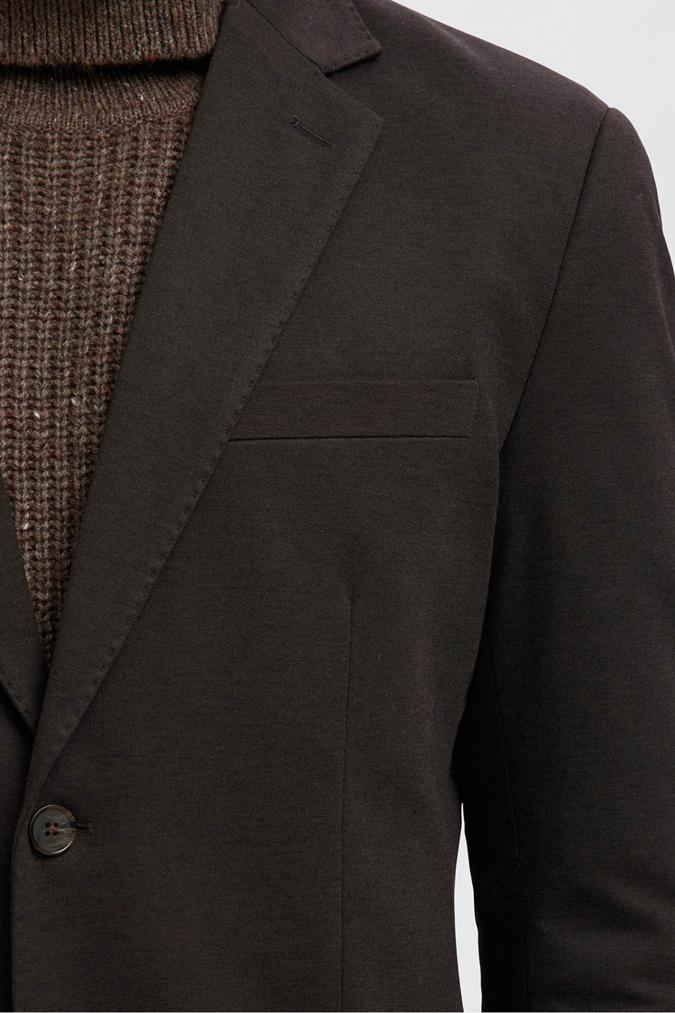 Selected Americana de vestir mezcla lana. Marr&oacute;n oscuro