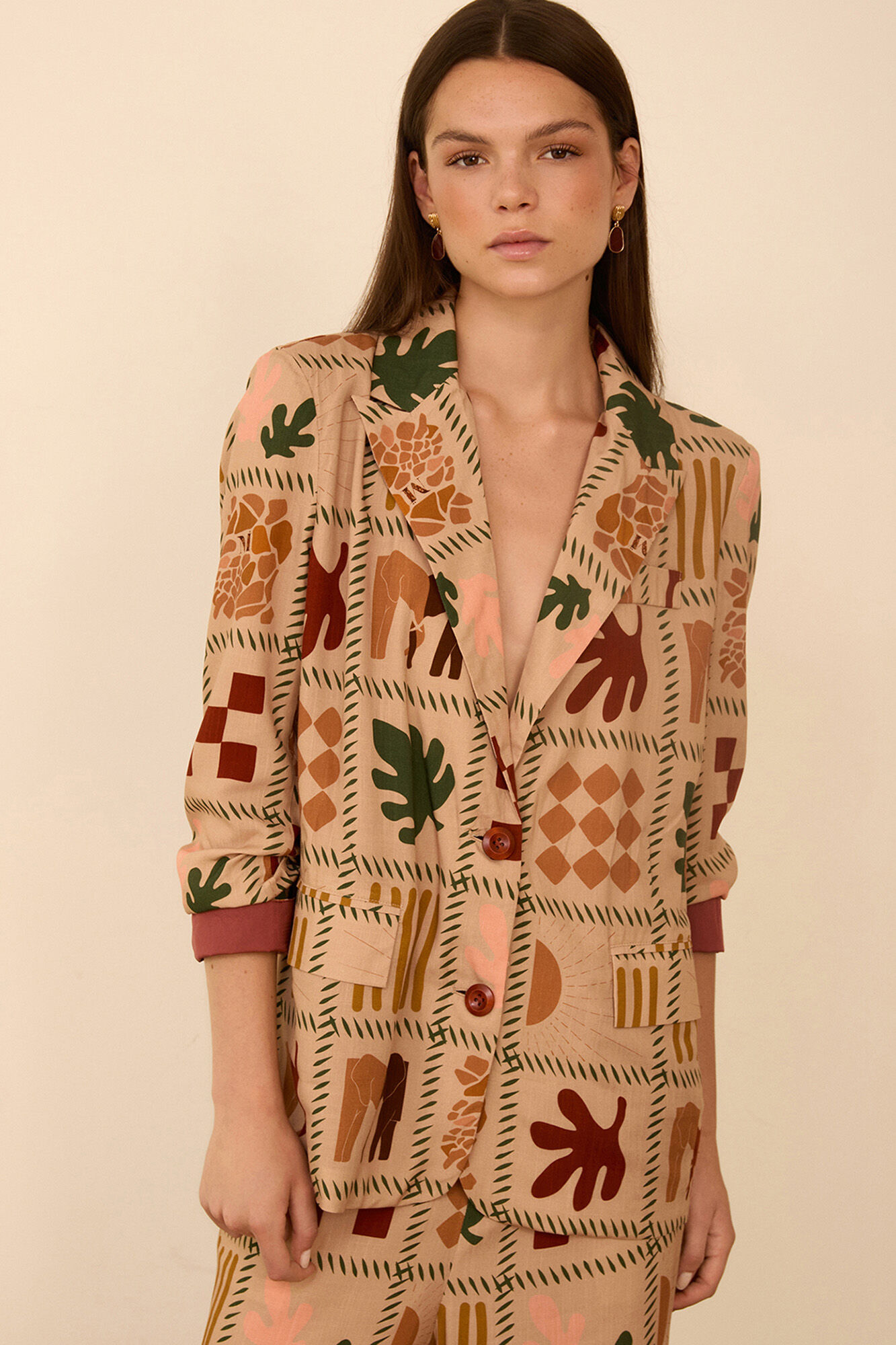 Meisie Blazer fluido estampado