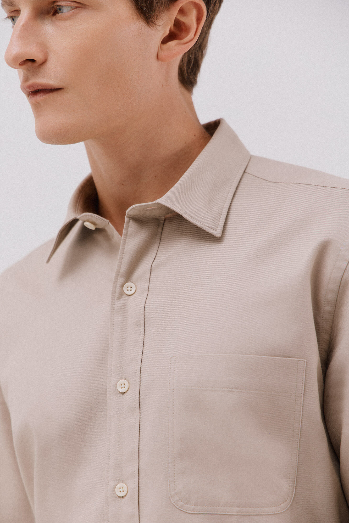 Cortefiel Camisa gabardina Tencel