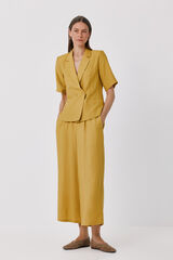 Cortefiel Fluid wide trousers Yellow