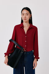 Cortefiel Crepe fluid shirt Red