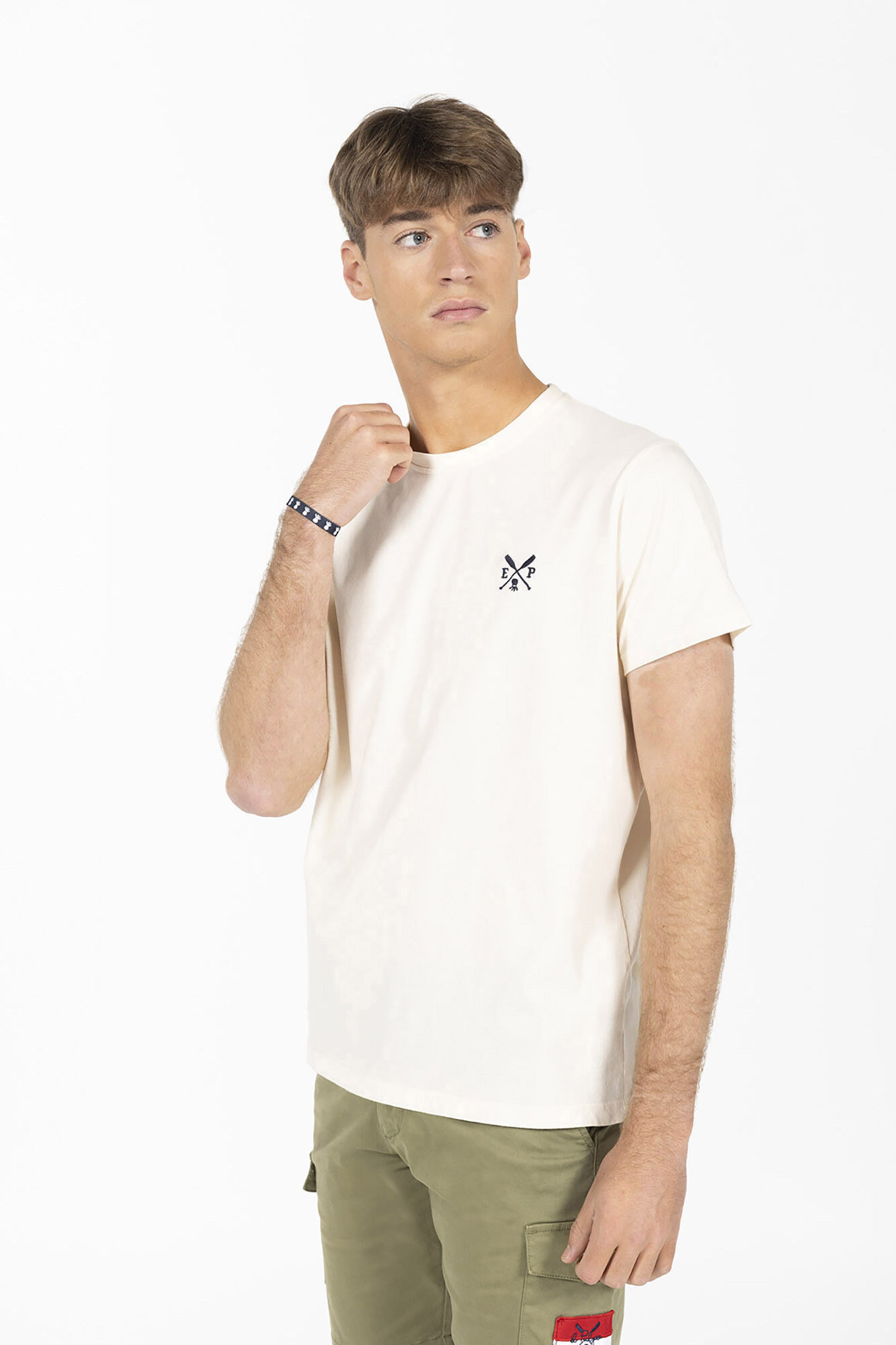 elPulpo Camiseta estampado &eacute;tnico espalda Marfil