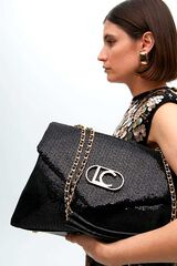 Lola Casademunt lapela com aba  Preto