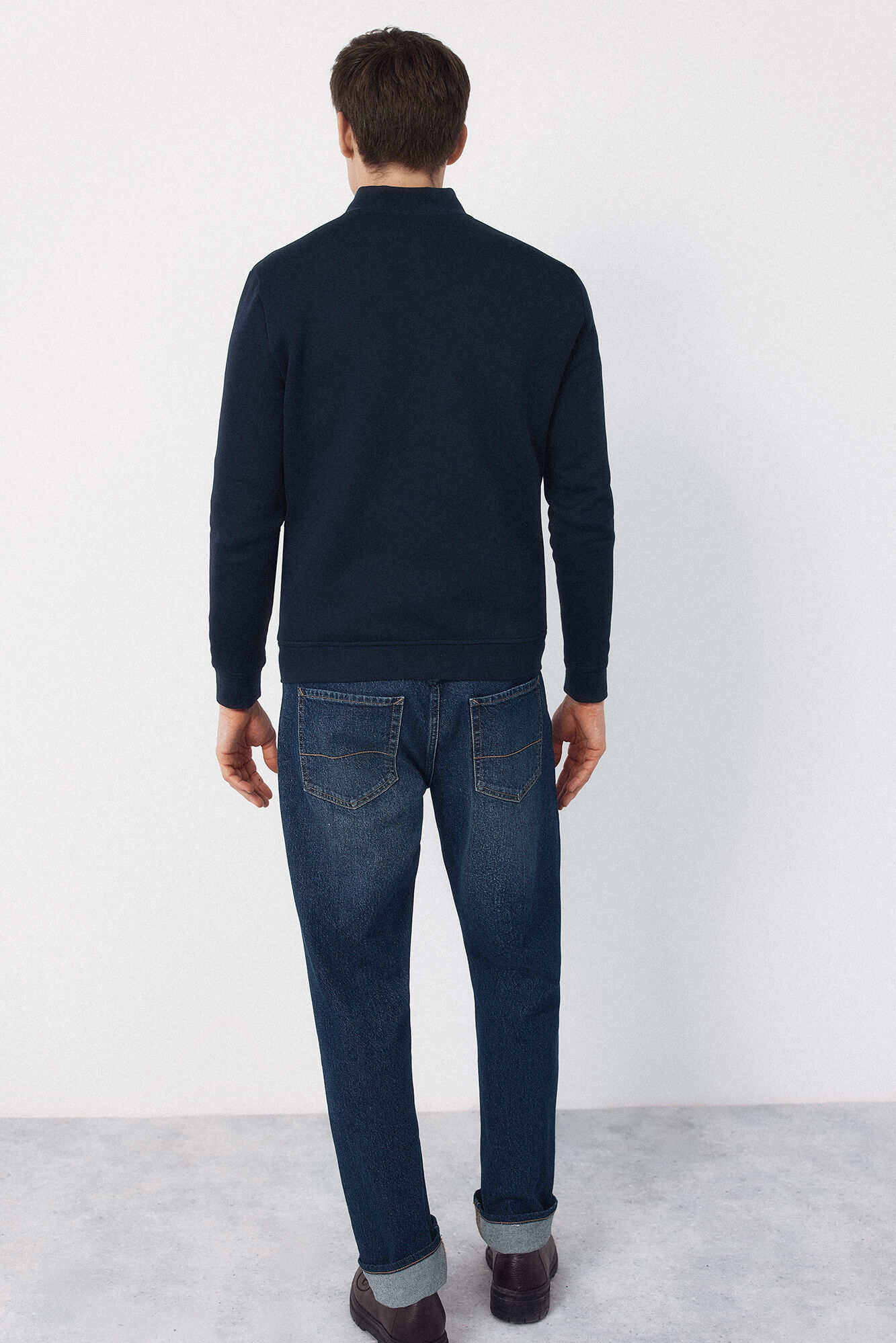 Cortefiel Combined fabric cardigan Navy