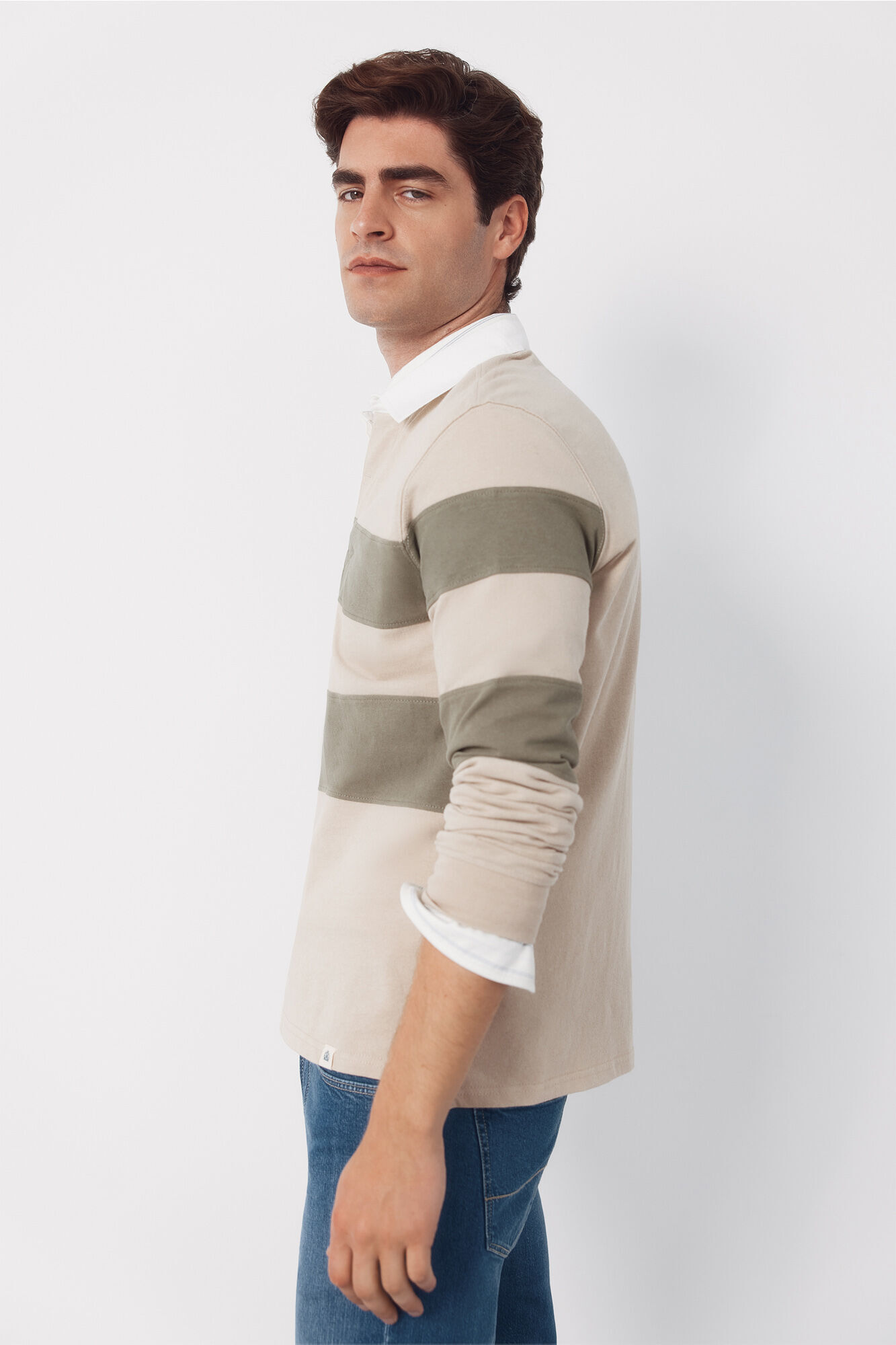 Cortefiel Rugby shirt  Beige