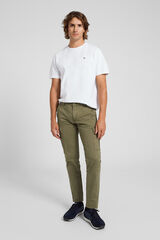 Silbon Casual khaki cargo trousers Kaki