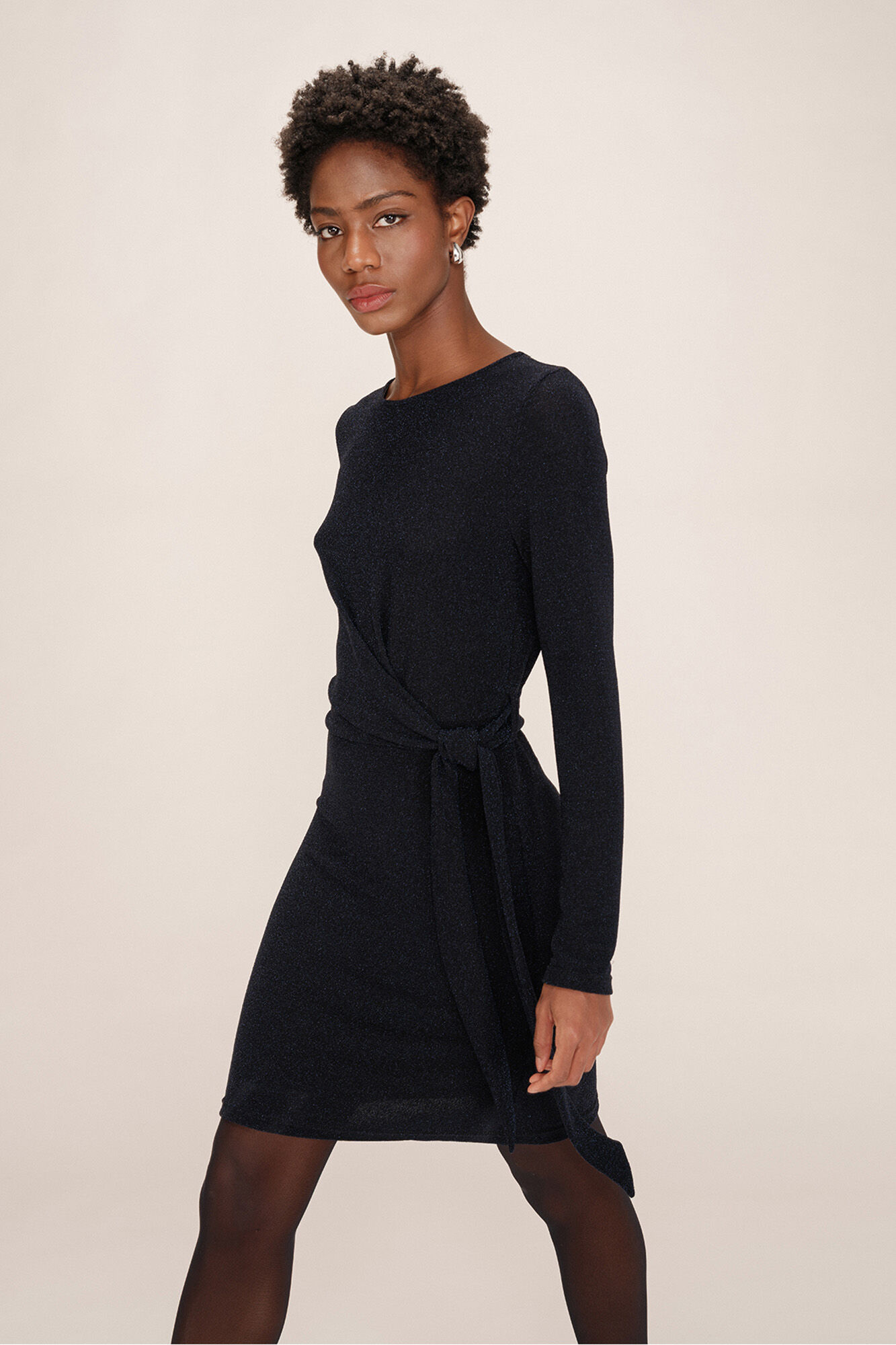 Grace & Mila Vestido curto de lurex  Azul