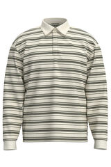 Selected Polo estilo rugby 100% algod&oacute;n org&aacute;nico. Beige