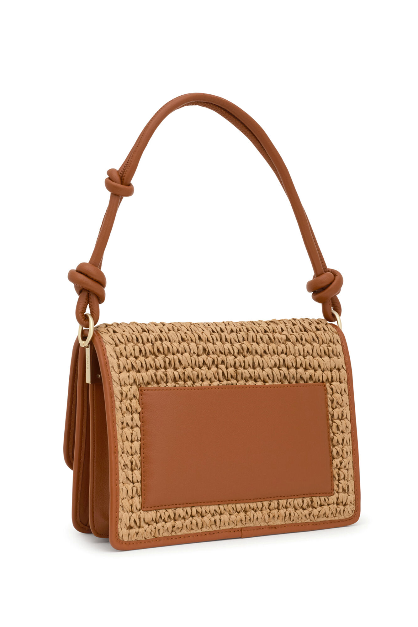 Tous Camel Audree Rafia Medium Crossbody Bag Beige