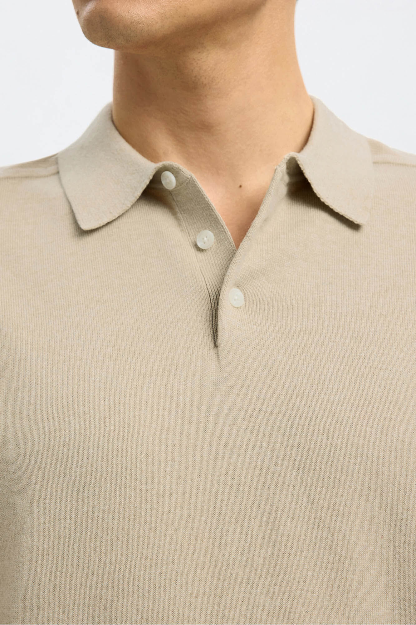 Selected Polo de malha de manga curta