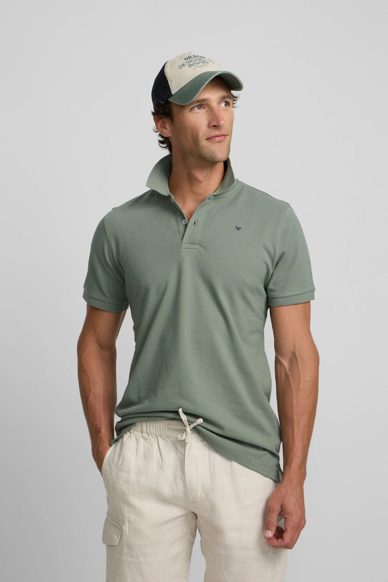 Silbon Polo cl&aacute;ssico liso Verde