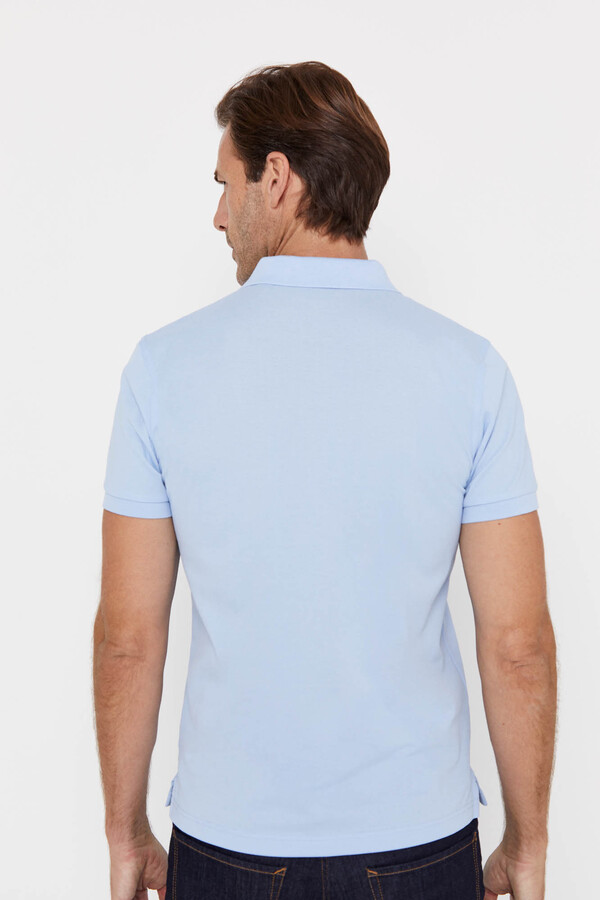 Cortefiel Breathable Polo Shirt Blue