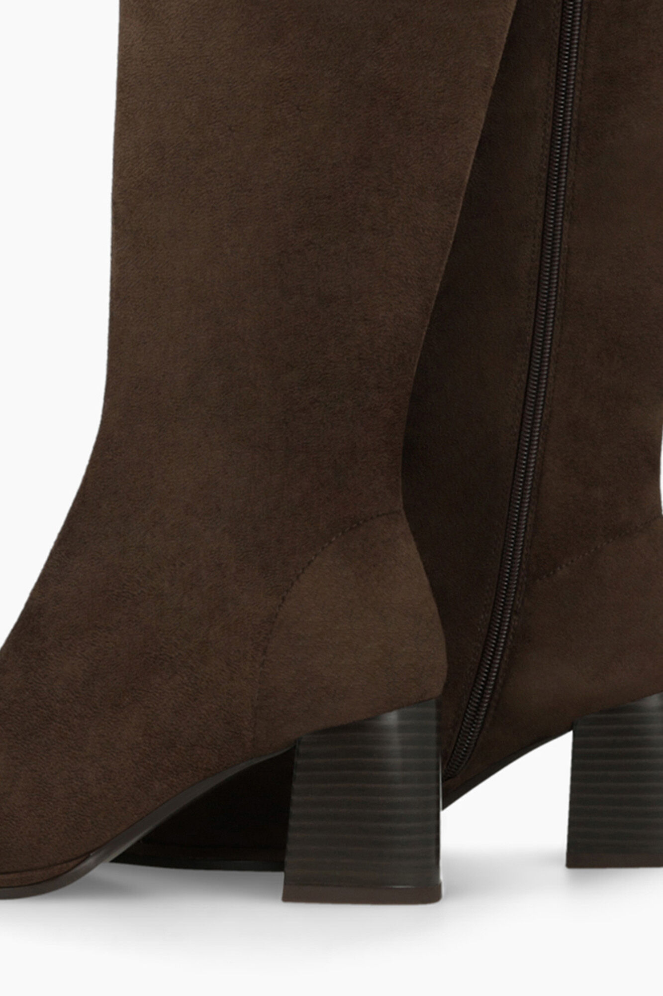 Lodi Suede boots with heels Dark brown