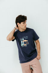 elPulpo Vintage Octopus Bar T-shirt Navy