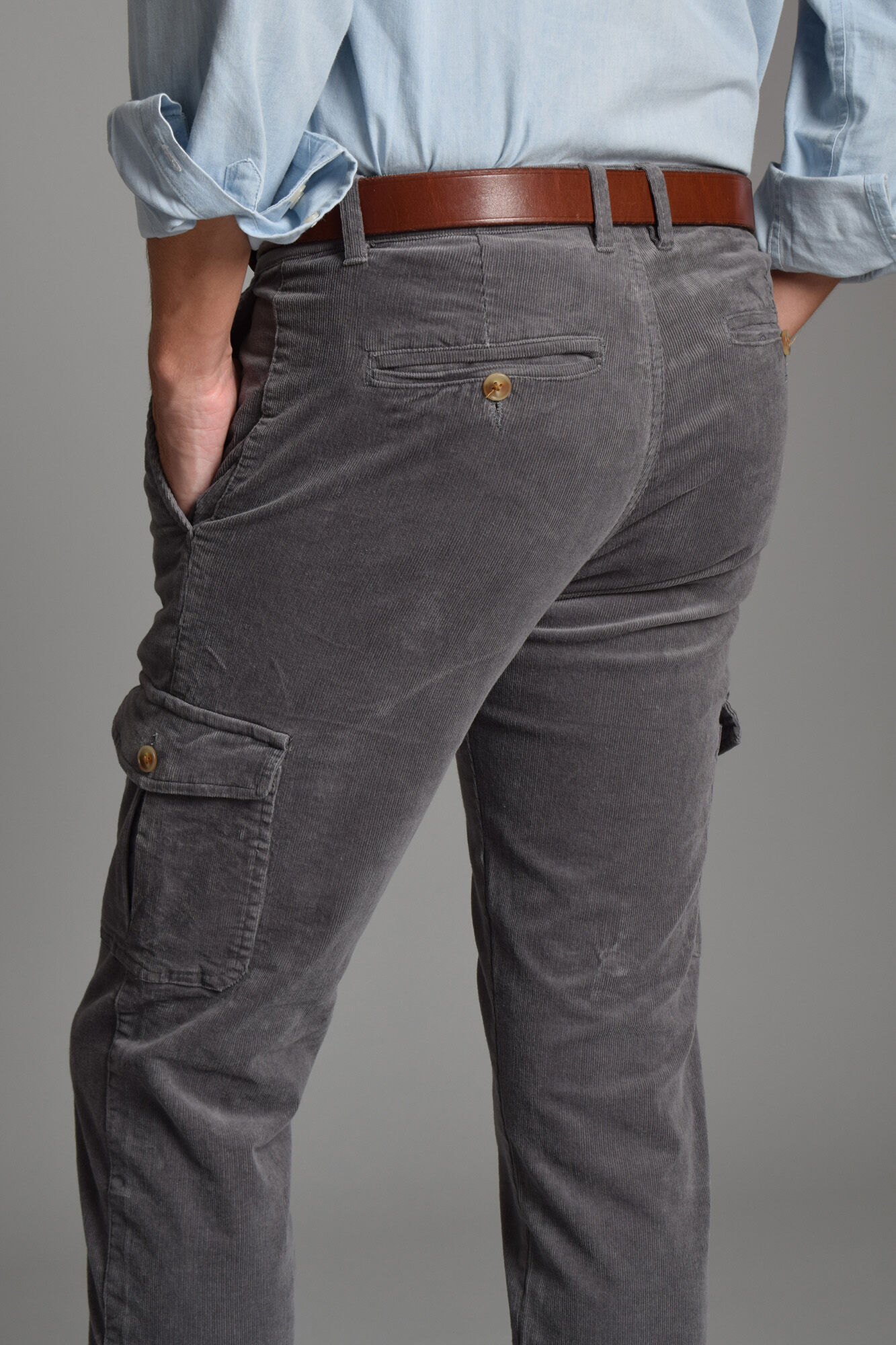 Cloking Cal&ccedil;a cargo de veludo cotel&ecirc;