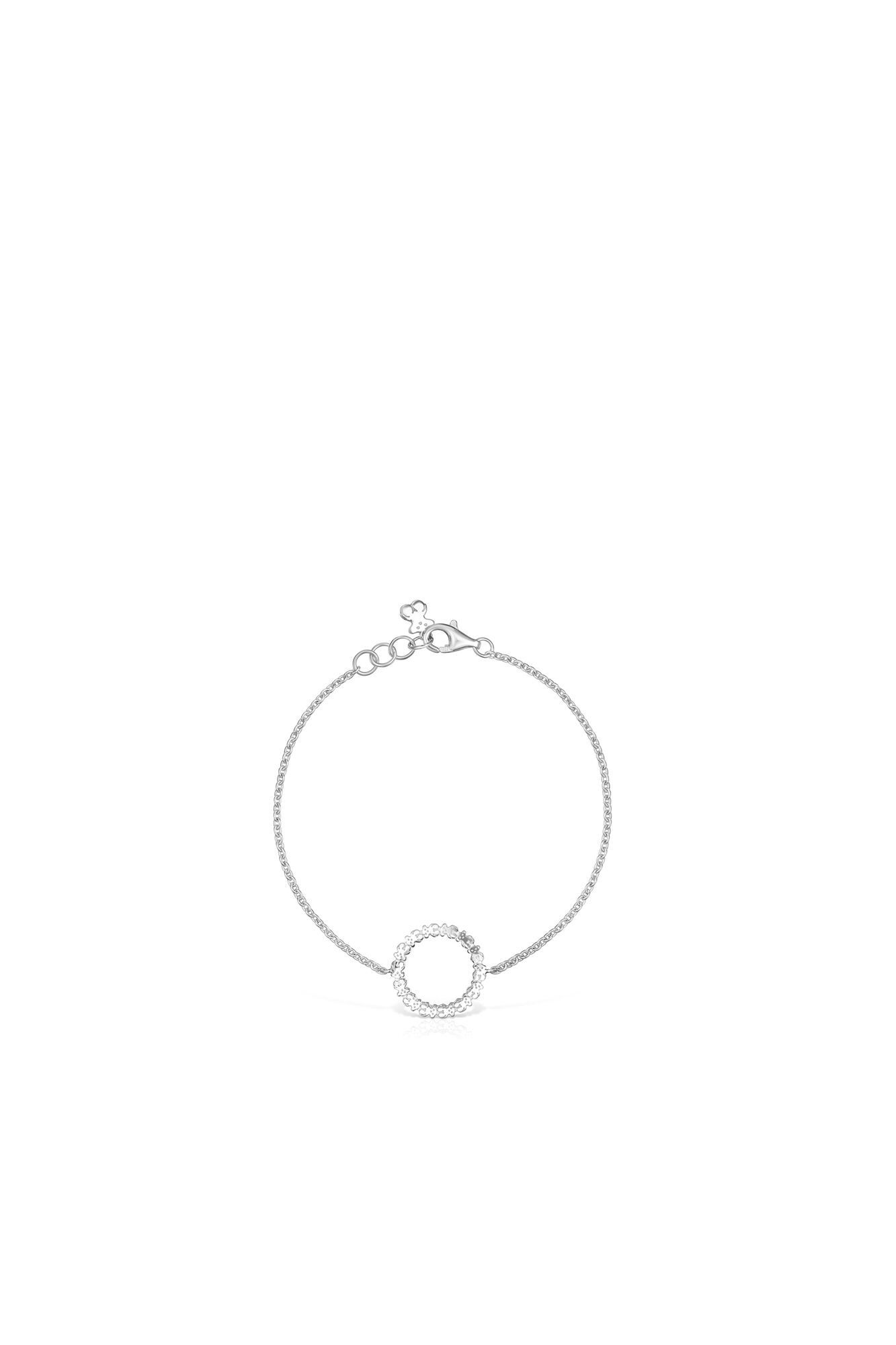 Tous Pulsera disco de plata Straight Gris