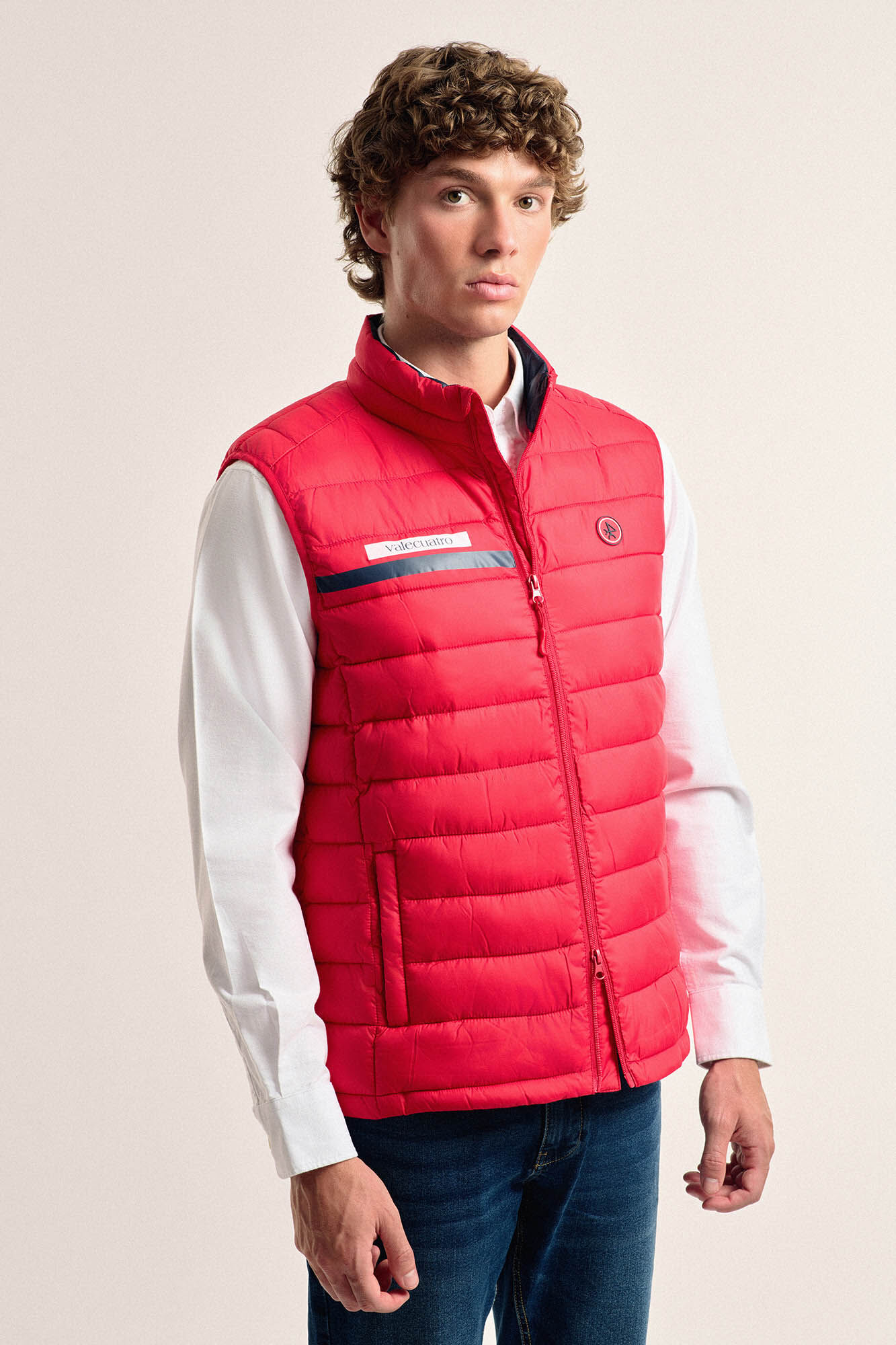 Valecuatro Colete acolchoado vermelho com faixa Valecuatro Vermelho