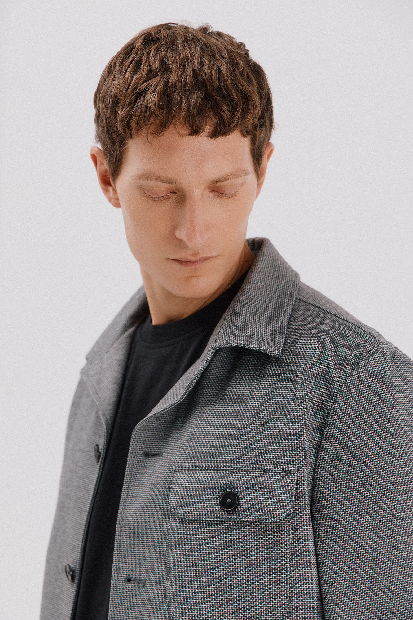 Cortefiel Knitted jersey-knit Dark grey