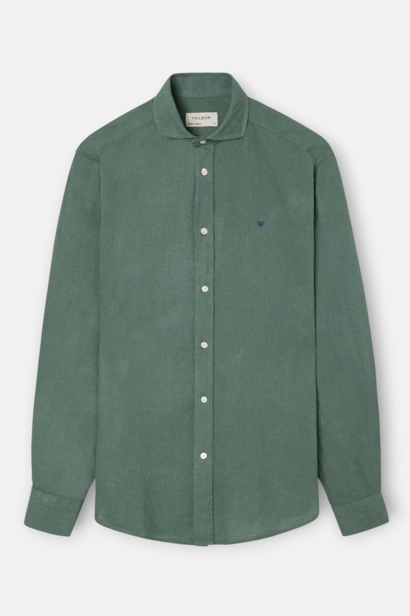 Silbon Camisa sport em linho Verde