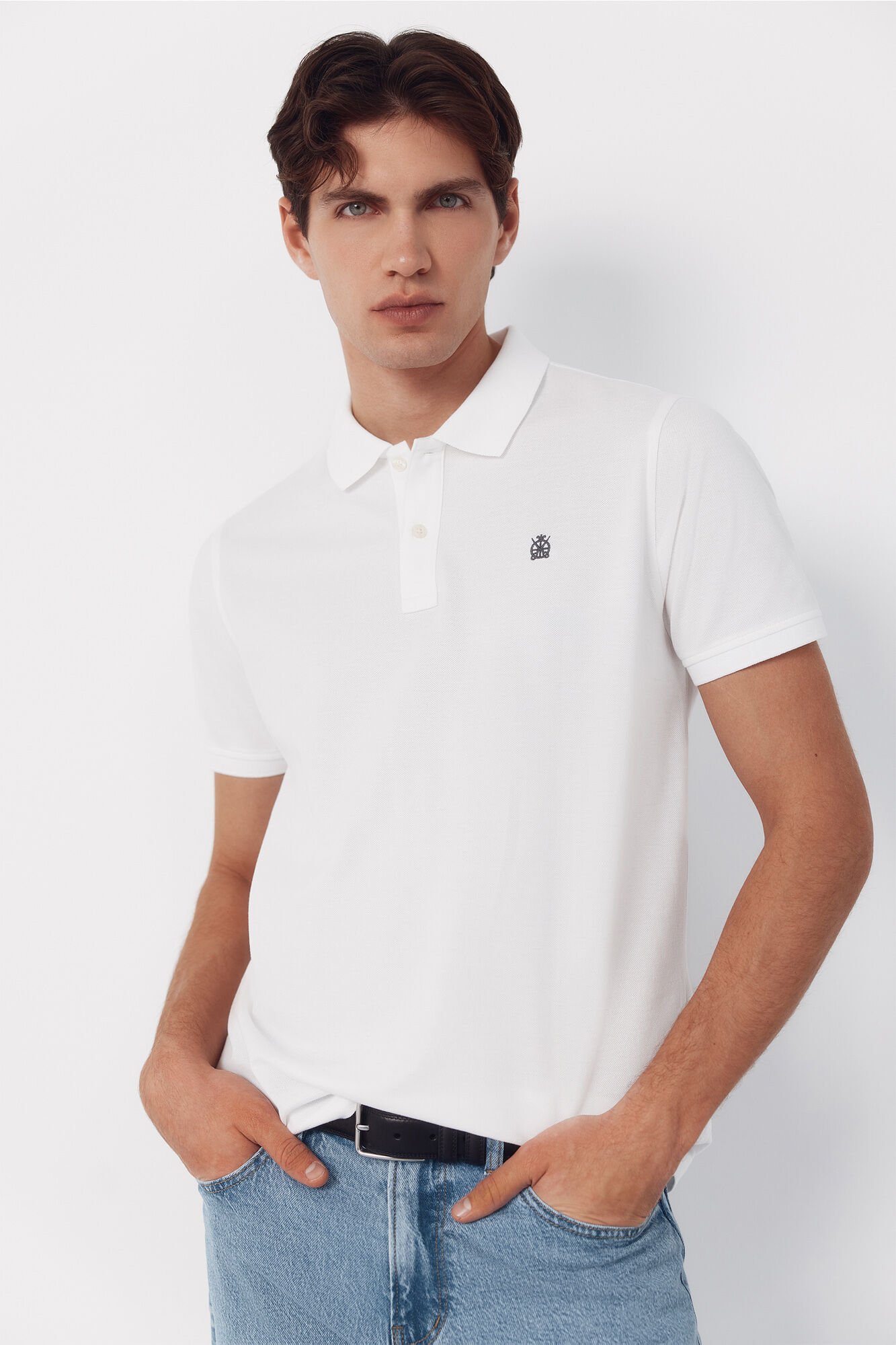 Cortefiel Polo b&aacute;sico de piqu&eacute; slim