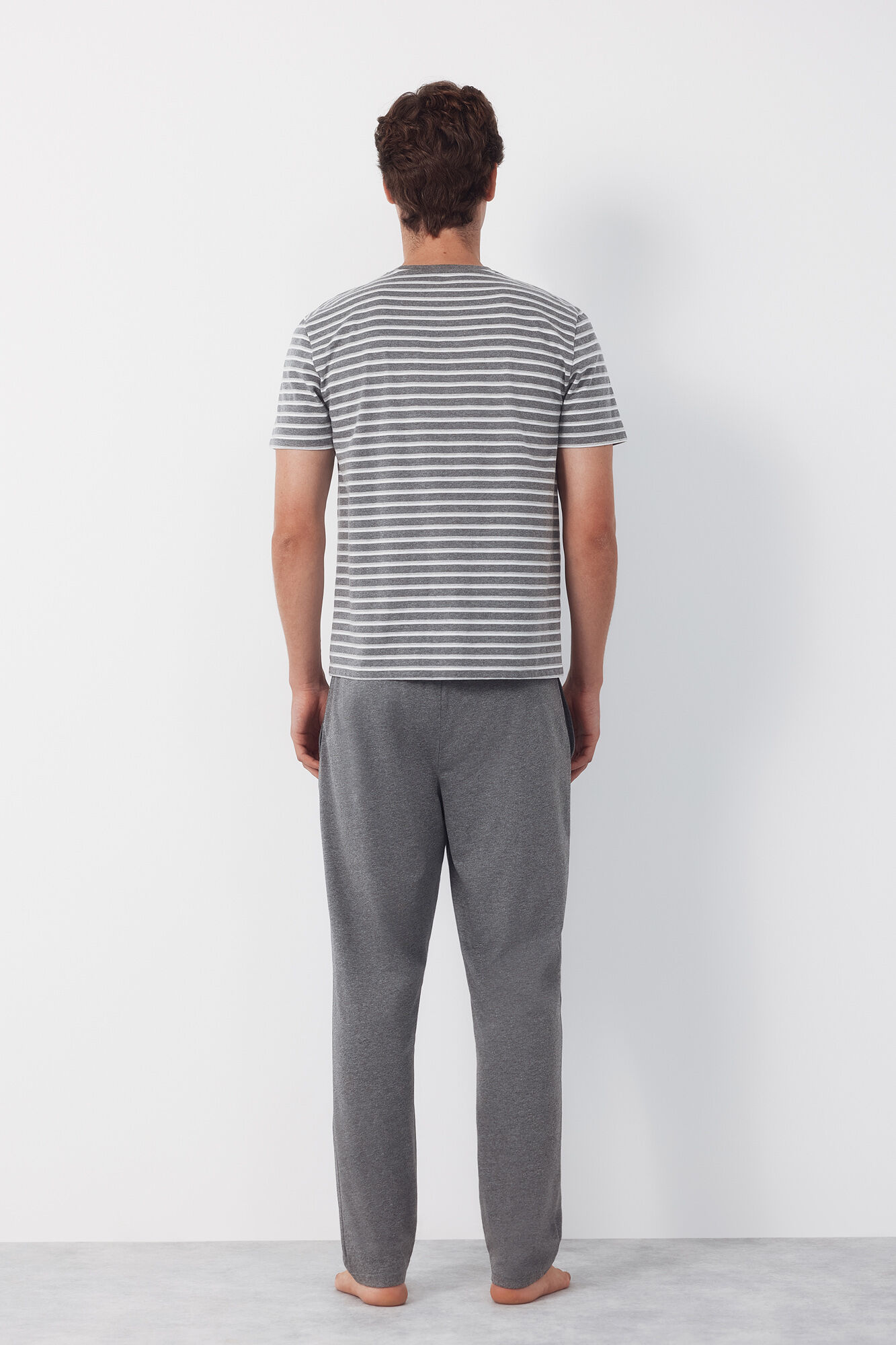 Cortefiel Jersey-knit pyjamas set Grey
