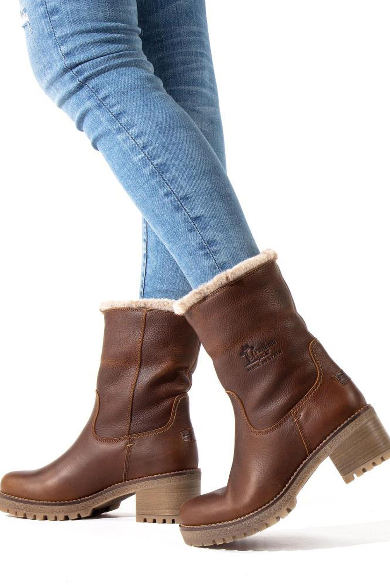 Panama Jack Women's heeled boots Brown