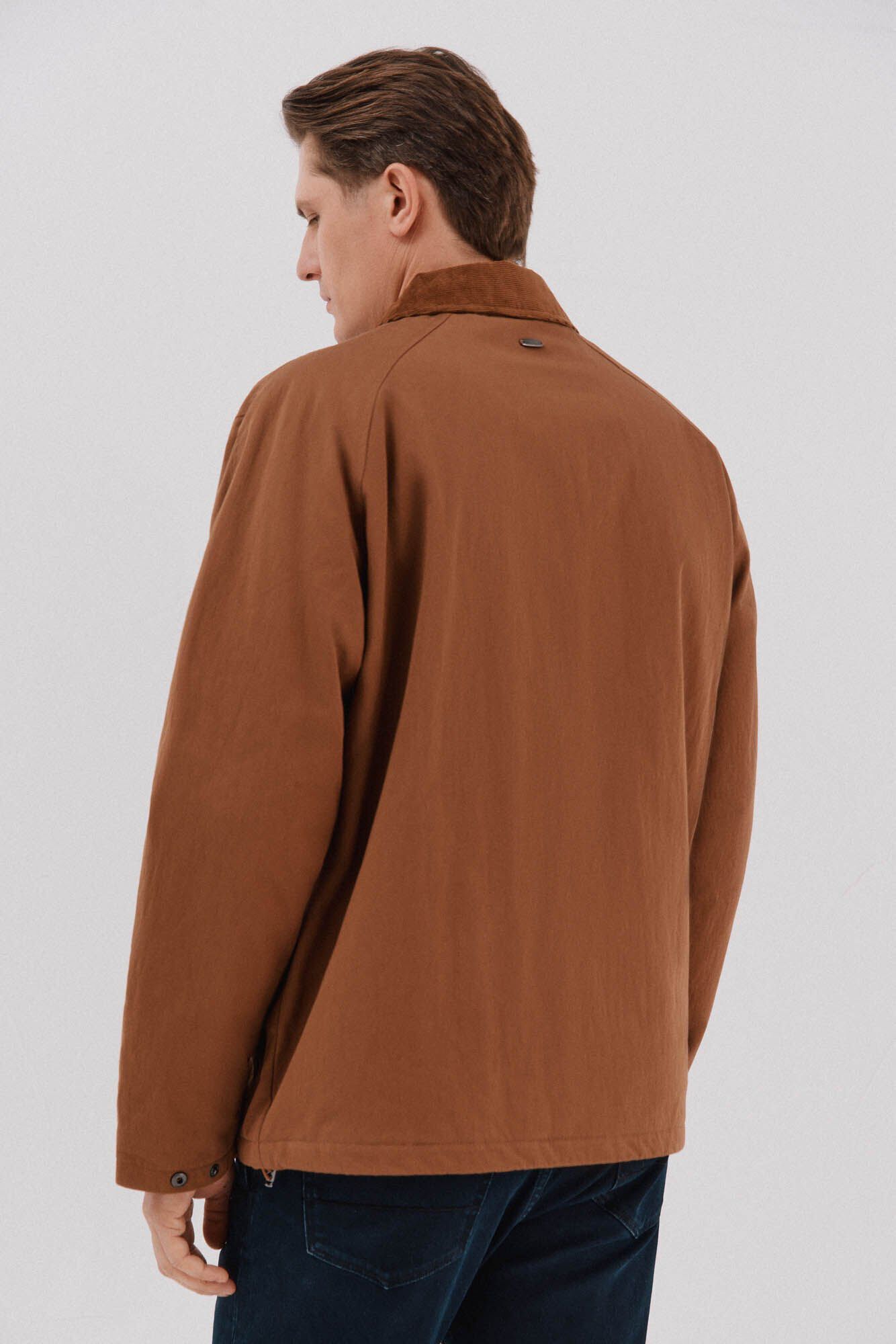 Cortefiel Jacket with combined neck Brown