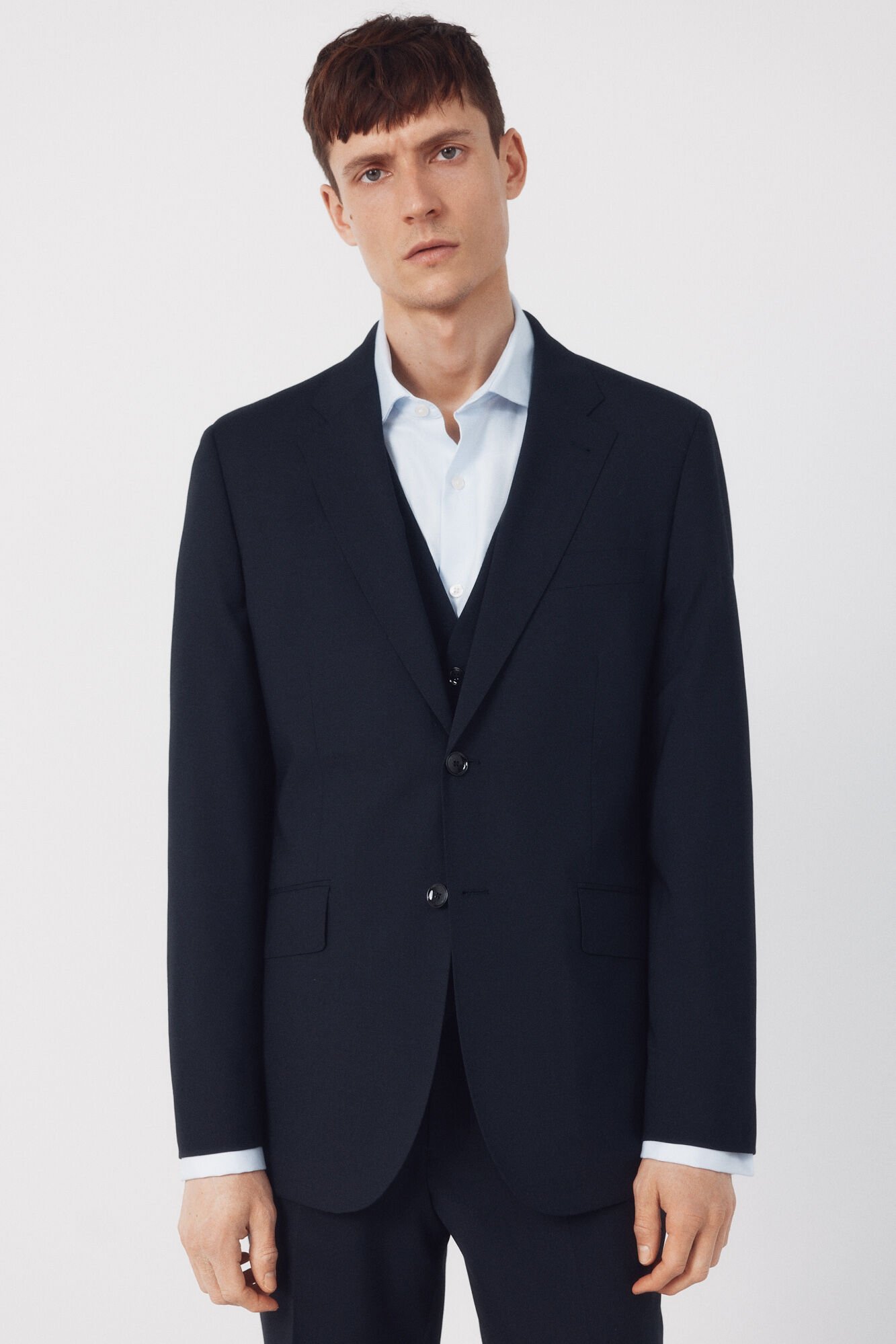 Cortefiel Blazer dynamic blue structure  
