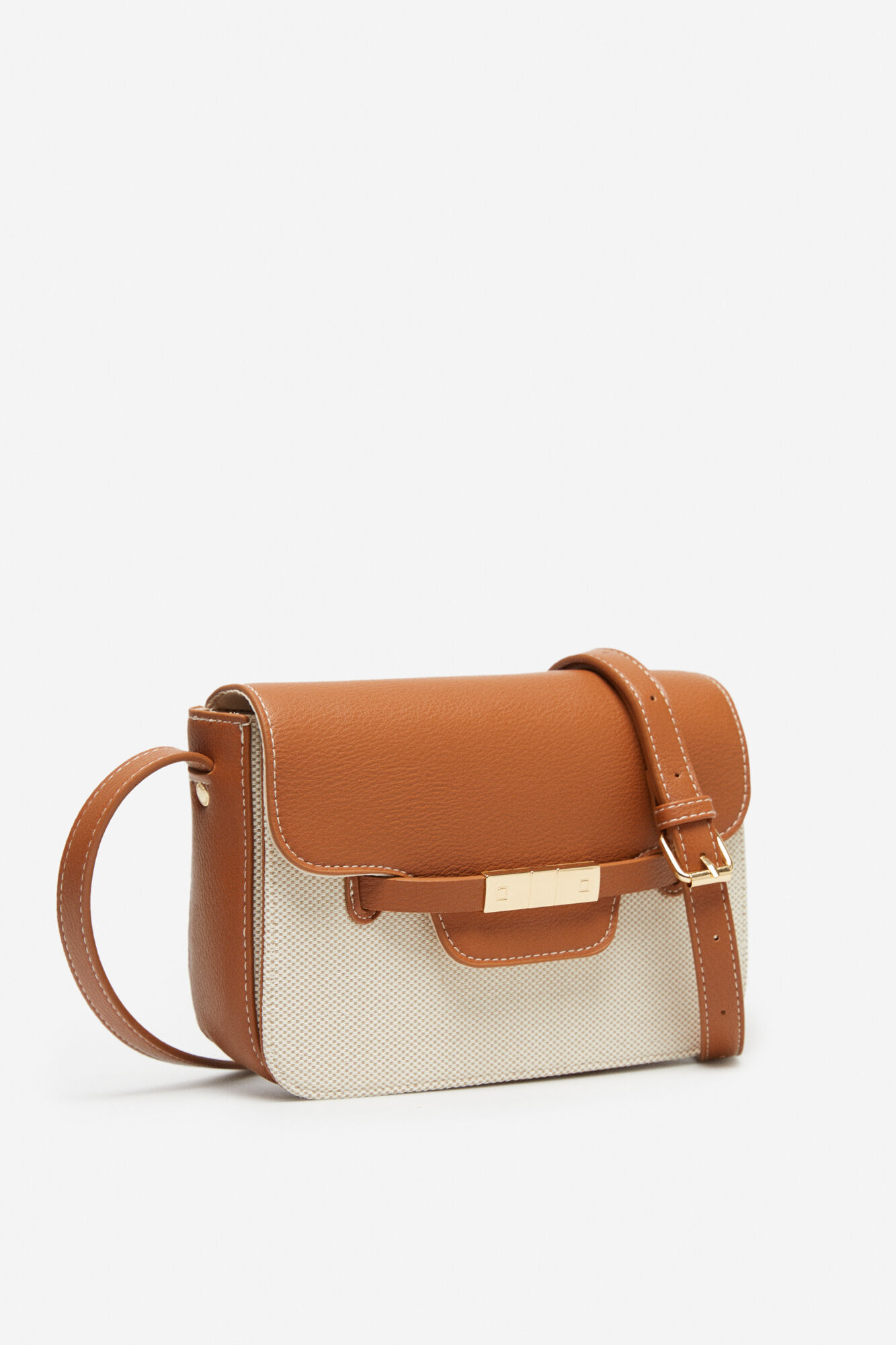 Cortefiel Bolso bandolera belted Marr&oacute;n