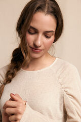 Slowlove Top frunces manga Marfil