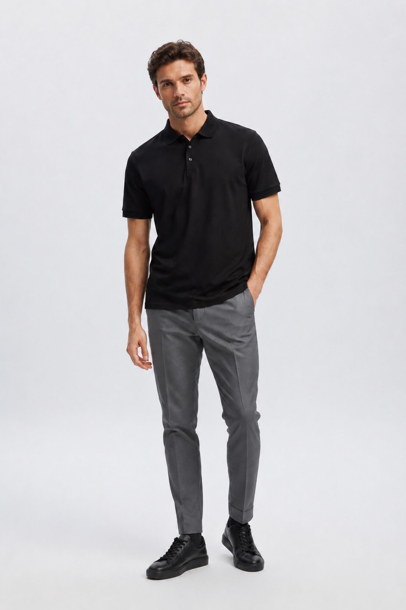 Selected Polo b&aacute;sico em piqu&eacute;