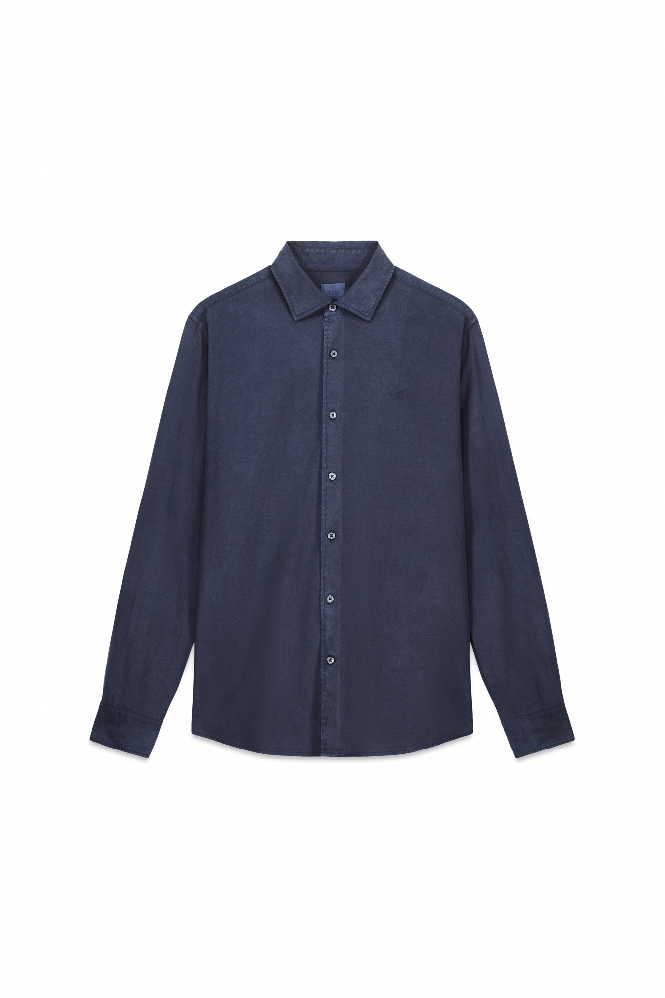 OOTO Plain twill tencel cotton shirt Navy