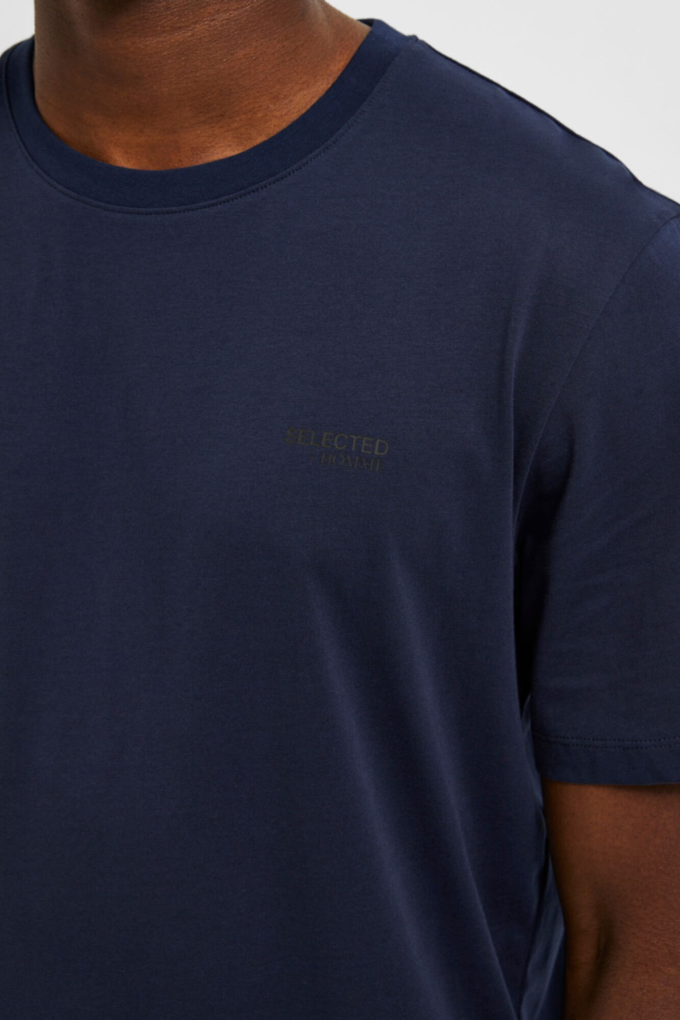 Selected Camiseta de manga corta Regular Fit Azul marino