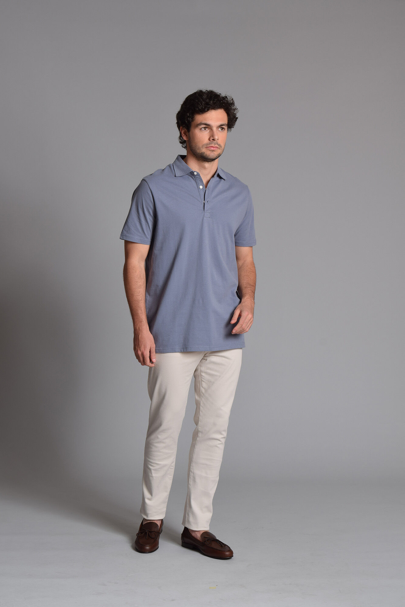 Cloking Washed cotton polo shirt Blue